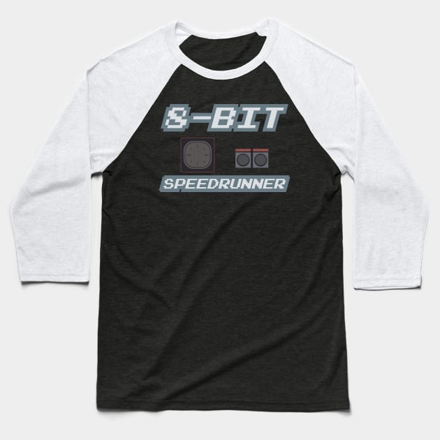 8-Bit Speedrunner Baseball T-Shirt by PCB1981